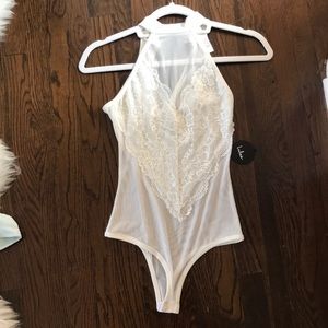 White lace bodysuit